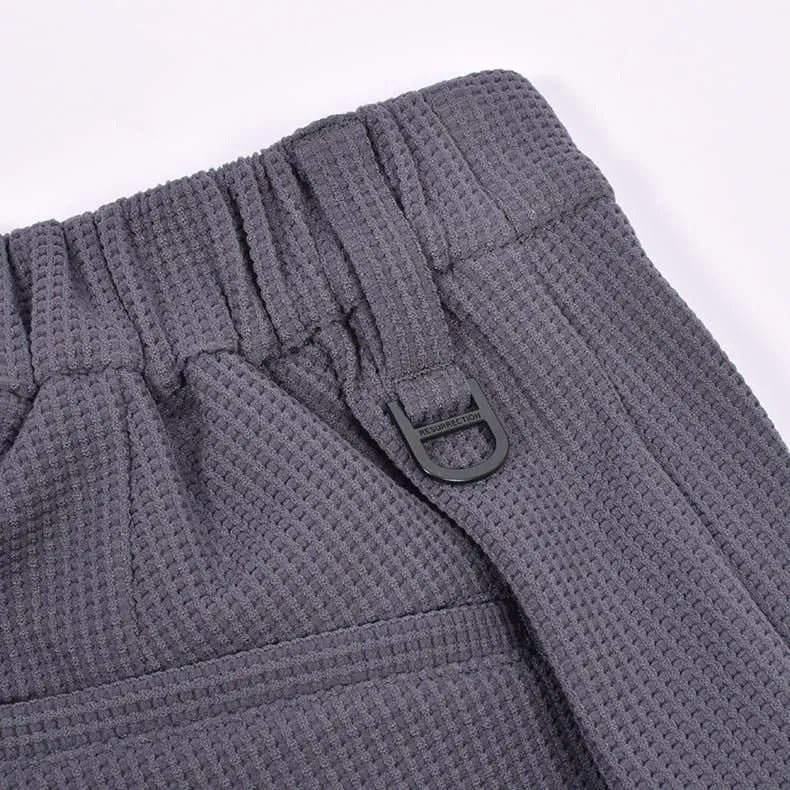 Resurrection MENS  Silicon Tag Waffle Short Pants (Relax Fit)