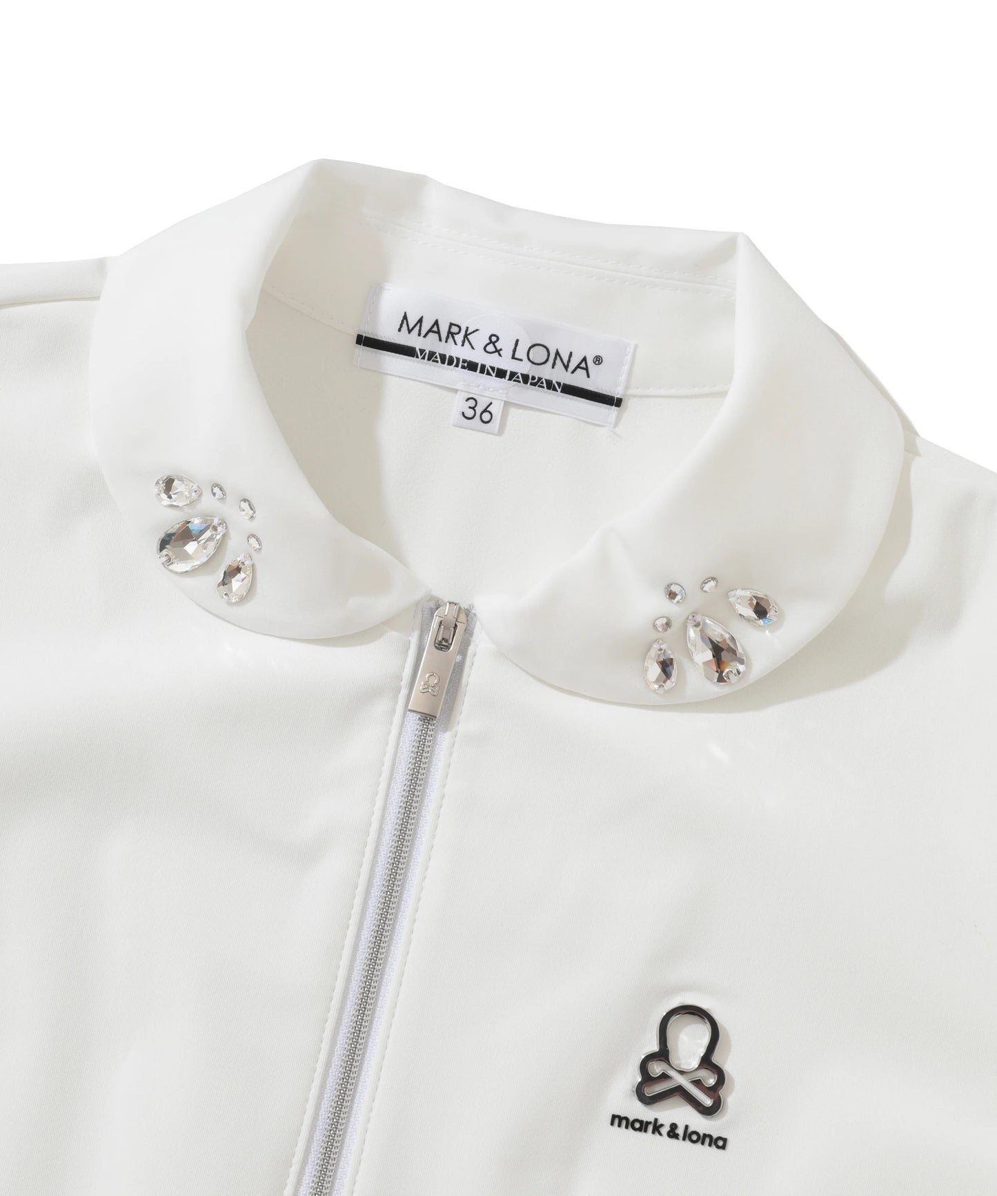 MARK&LONA WOMENS Noble Swarovski Zip Polo