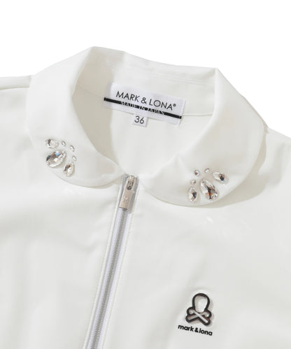 MARK&LONA WOMENS Noble Swarovski Zip Polo