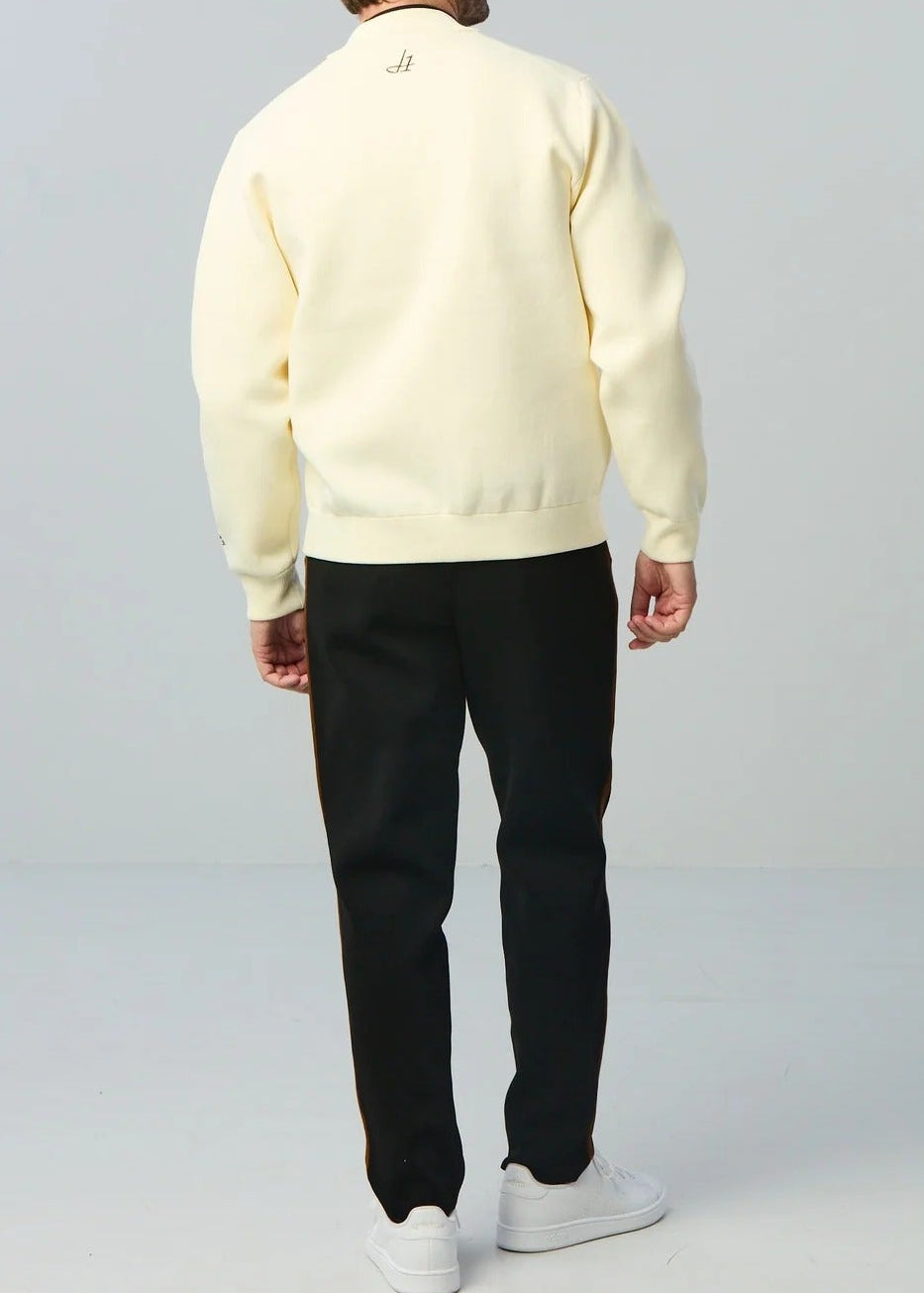 HERG1 MENS Milano Rib Knit Zip-Up Blouson
