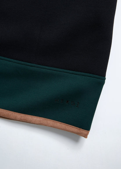 HERG1 WOMENS DOUBLE KNIT MULTI COLLOR SKIRT