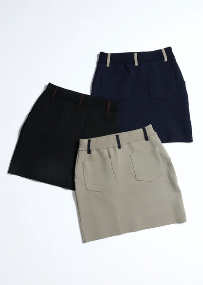 HERG1 WOMENS MILANO RIB KNIT SKIRT