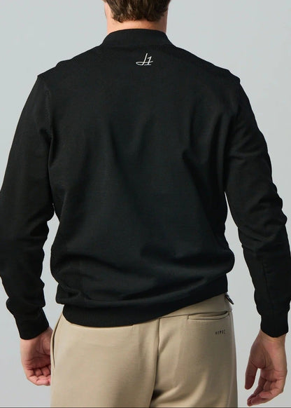 HERG1 MENS High gage mesh knit long sleeve polo