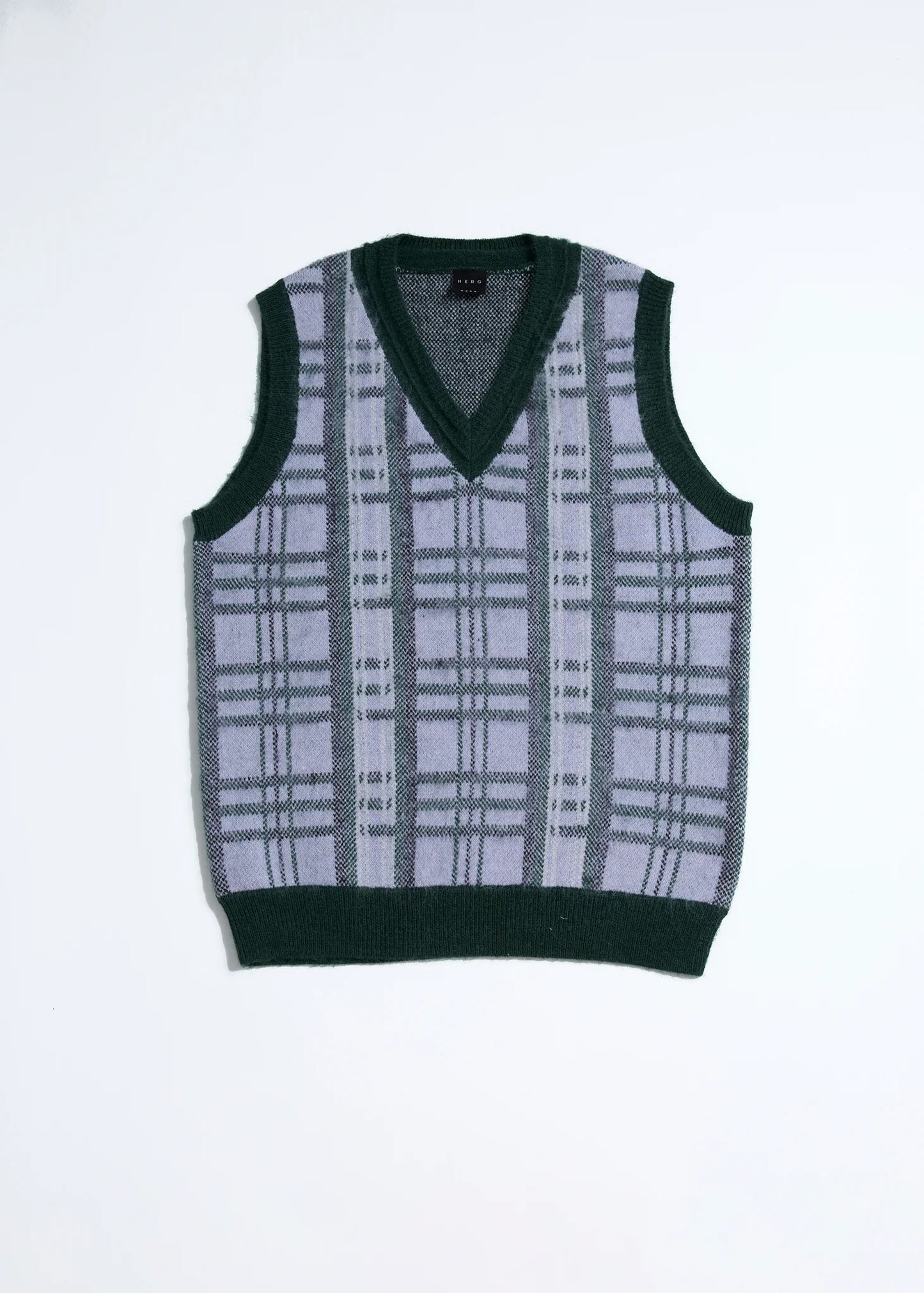 HERG1 MENS CHECK KNIT VEST