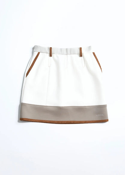 HERG1 WOMENS DOUBLE KNIT MULTI COLLOR SKIRT