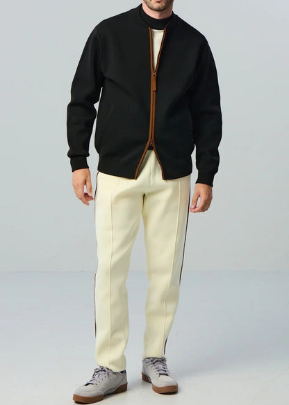 HERG1 MENS Milano Rib Knit Zip-Up Blouson