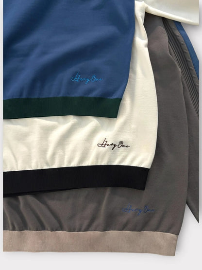 HERG1 MENS High Gauge Cable Knit High Neck Sweater