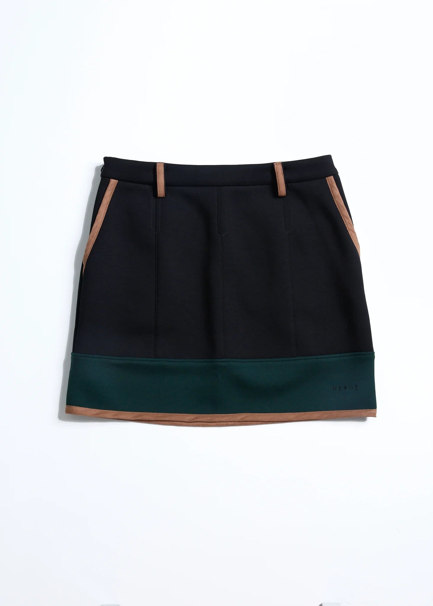 HERG1 WOMENS DOUBLE KNIT MULTI COLLOR SKIRT