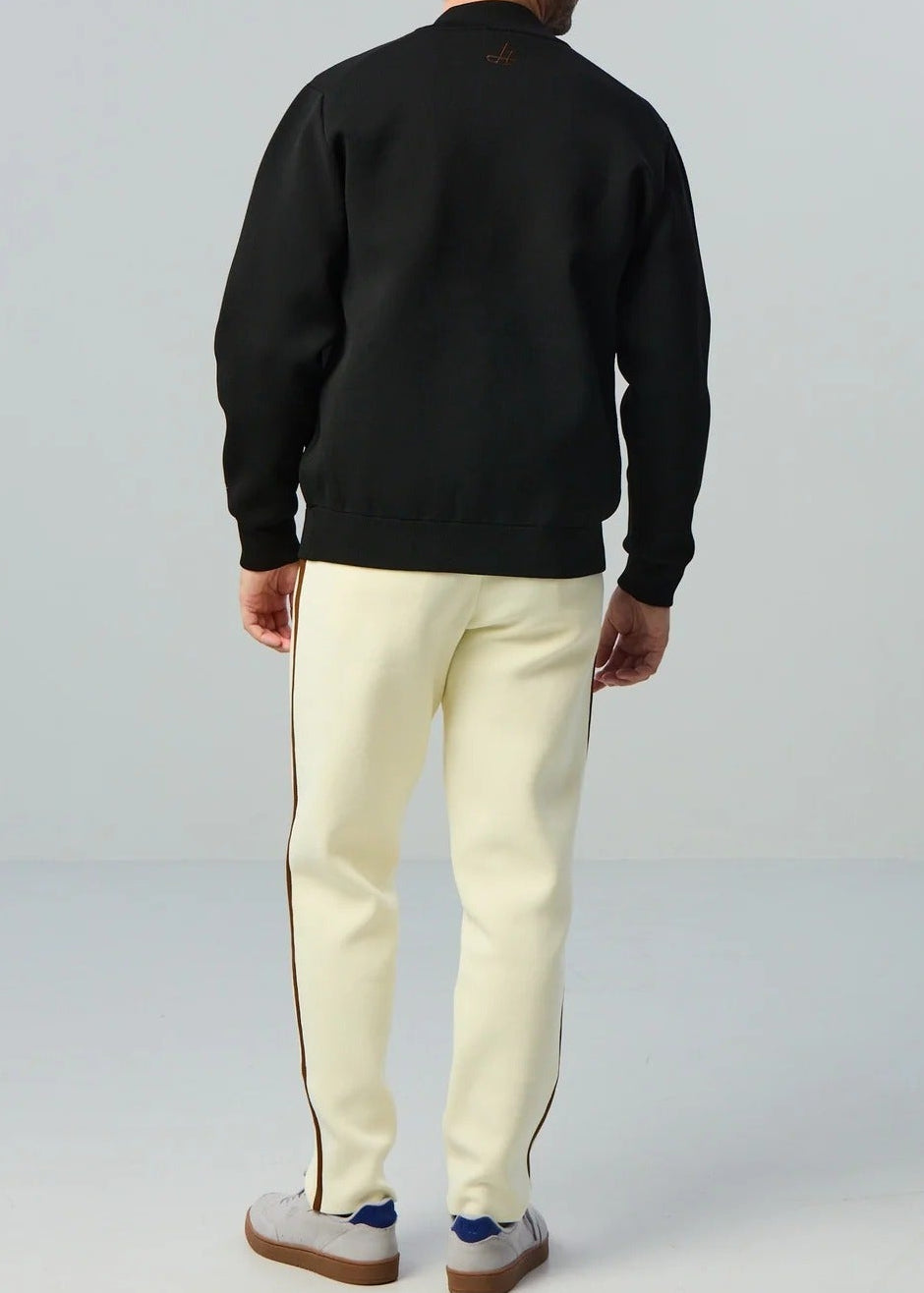 HERG1 MENS Milano Rib Knit Zip-Up Blouson