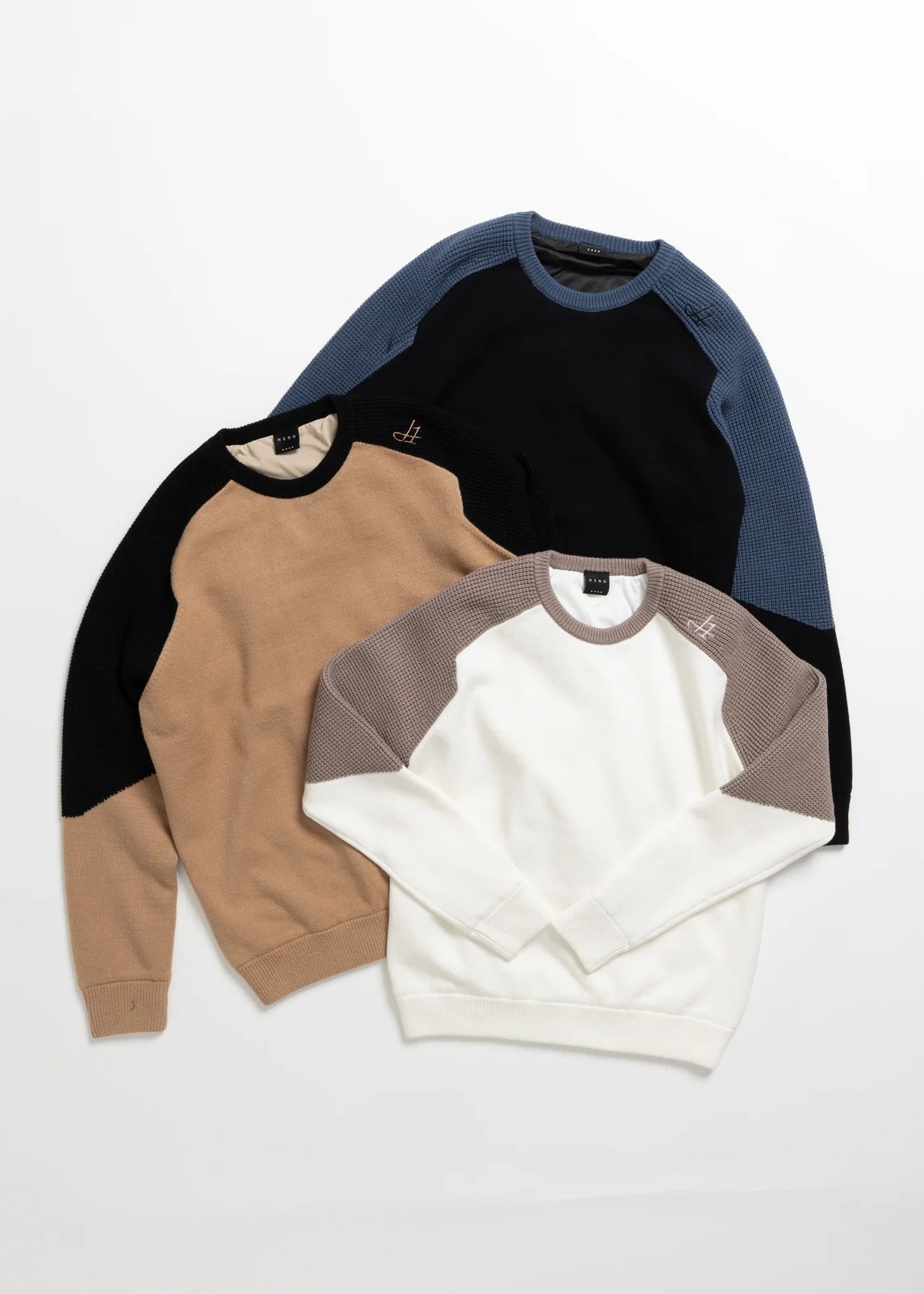 HERG1 MENS WAFFLE WINDPROOF SWEATER