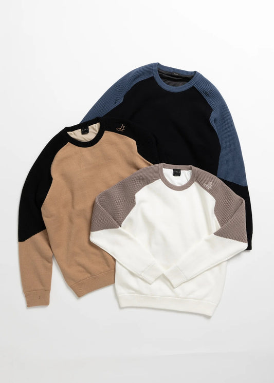 HERG1 MENS WAFFLE WINDPROOF SWEATER