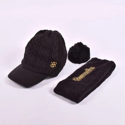 Resurrection MENS Visor Knit Cap (With a Neck warmer)