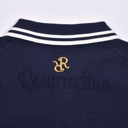 Resurrection WOMENS Mesh Logo Knit Polo Shirt