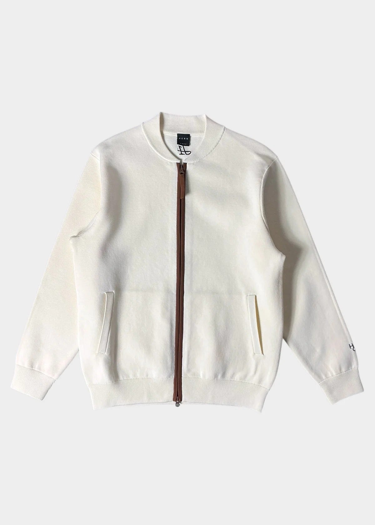 HERG1 MENS Milano Rib Knit Zip-Up Blouson
