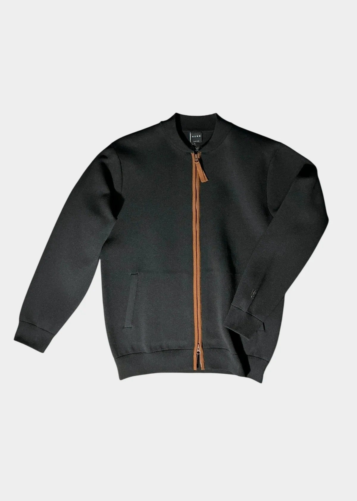 HERG1 MENS Milano Rib Knit Zip-Up Blouson