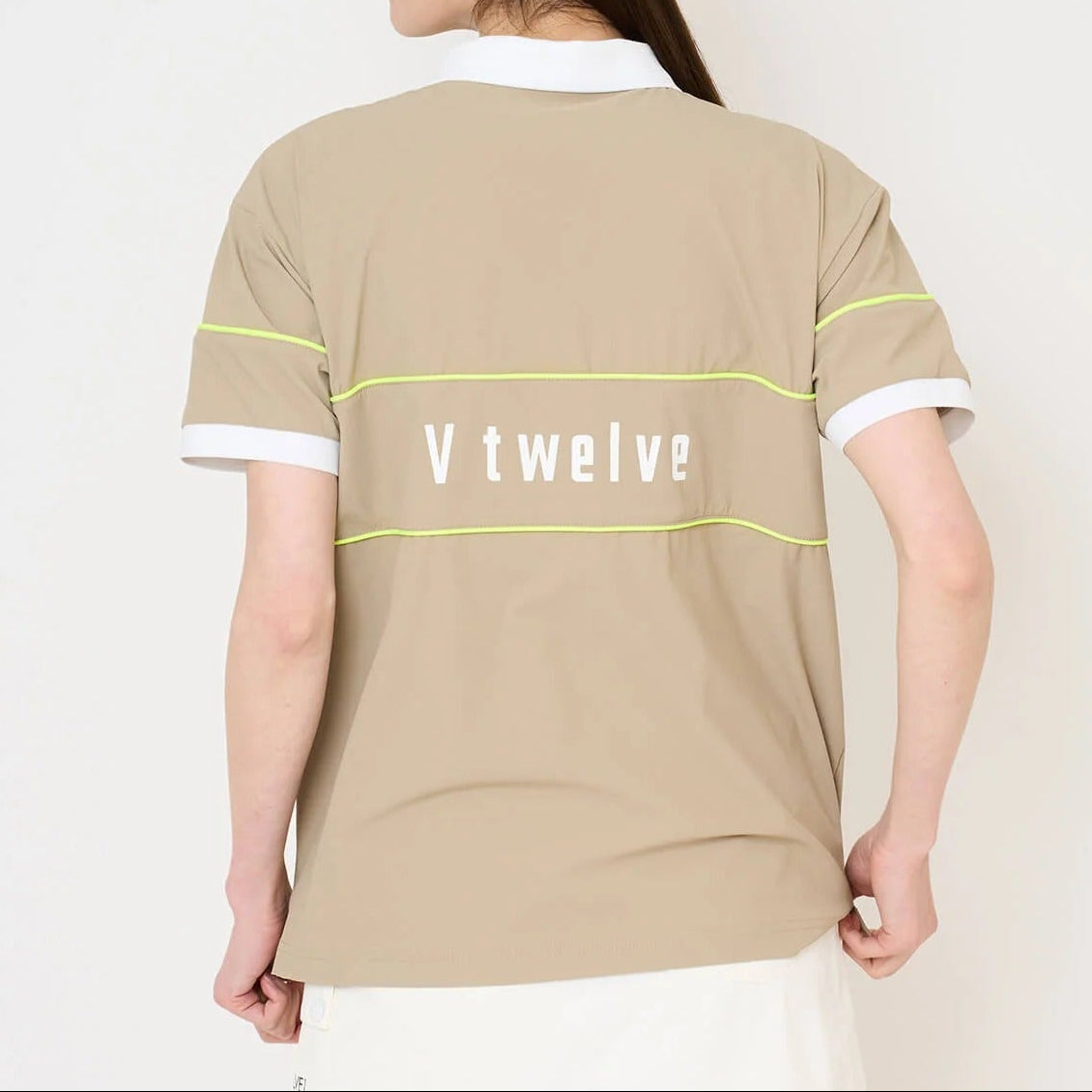 V12 WOMENS NEON L POLO