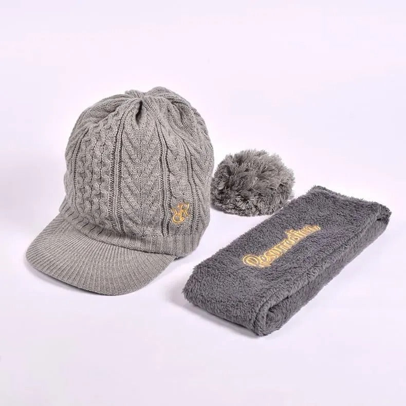 Resurrection MENS Visor Knit Cap (With a Neck warmer)