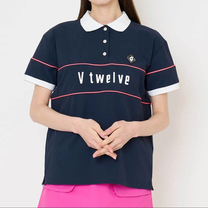 V12 WOMENS NEON L POLO