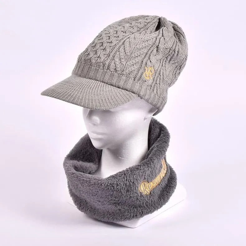 Resurrection MENS Visor Knit Cap (With a Neck warmer)