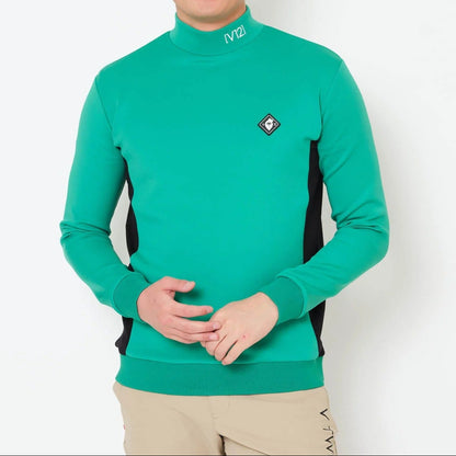 V12 MENS DOT RIB L/S MOCK