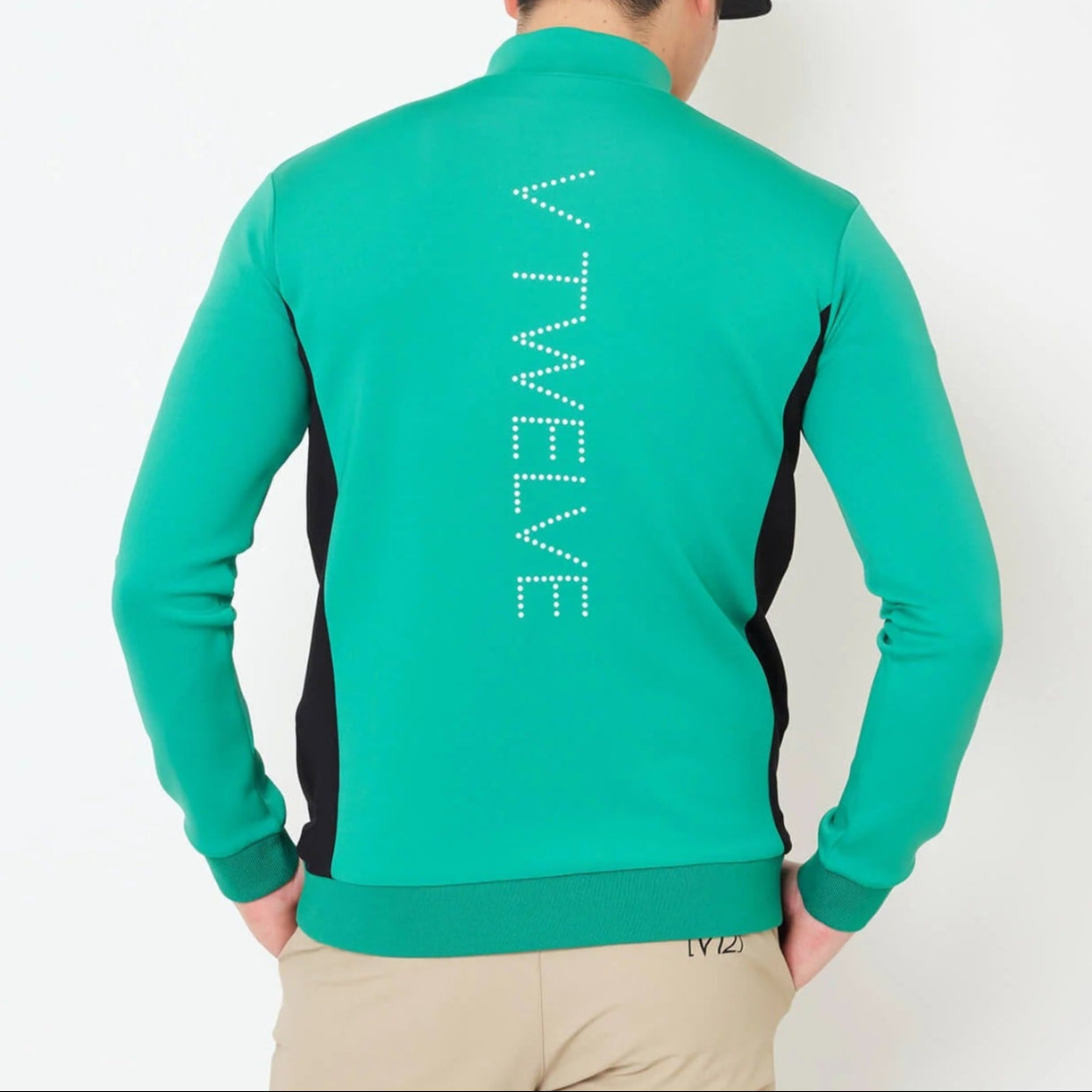 V12 MENS DOT RIB L/S MOCK