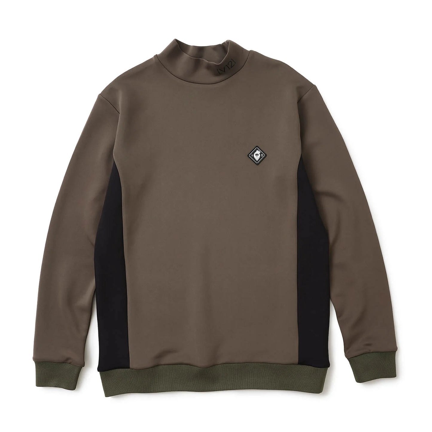 V12 MENS DOT RIB L/S MOCK