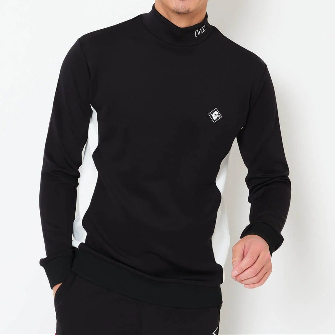 V12 MENS DOT RIB L/S MOCK