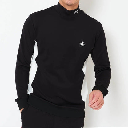 V12 MENS DOT RIB L/S MOCK