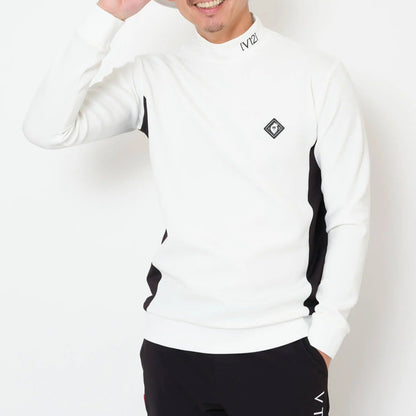 V12 MENS DOT RIB L/S MOCK