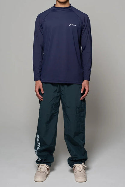 BELLMORE MENS LOGO LS MOCKNECK