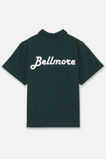BELLMORE MENS DRY-STRETCH SS ZIP POLO SHIRTS