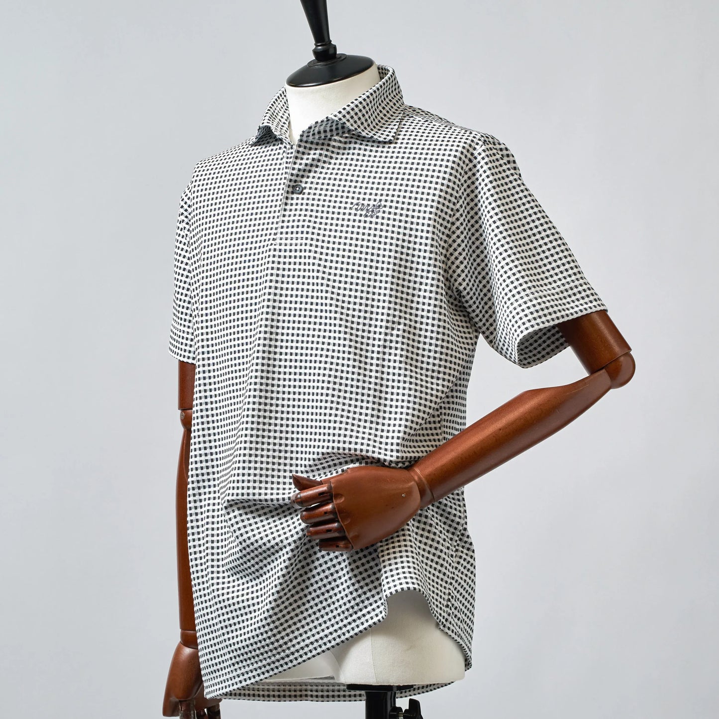 MOCO MENS HG/JQ Knit Gingam Check Short Sleeve Shirt