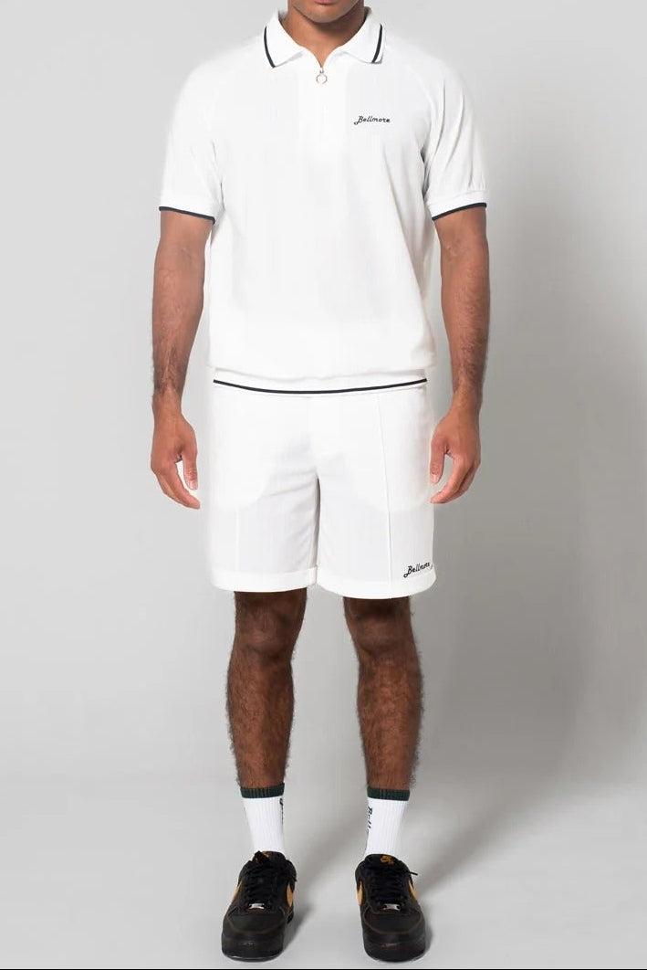 BELLMORE MENS JACQUARD S/S POLO SHIRTS