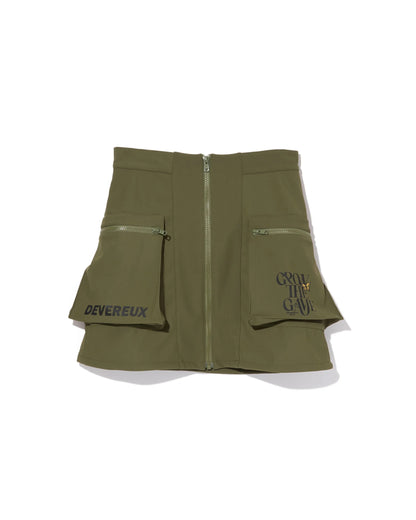 DEVEREUX GOLF WOMENS Grow the Game Three-Layer Fleece Front-Zip Skirt
