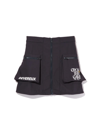 DEVEREUX GOLF WOMENS Grow the Game Three-Layer Fleece Front-Zip Skirt
