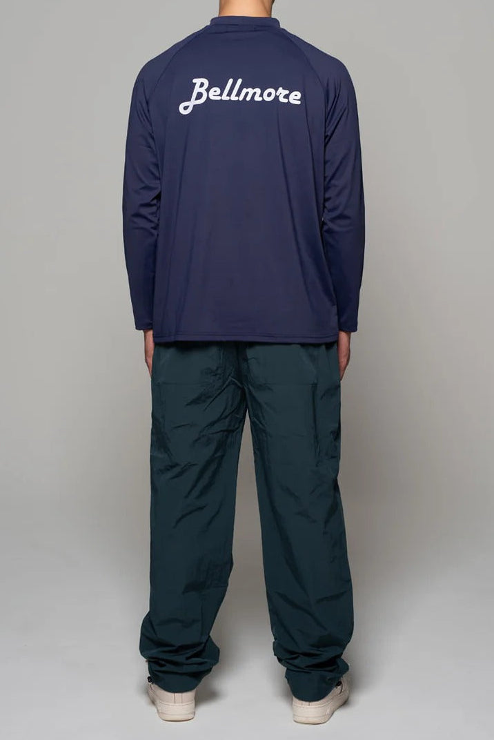 BELLMORE MENS LOGO LS MOCKNECK