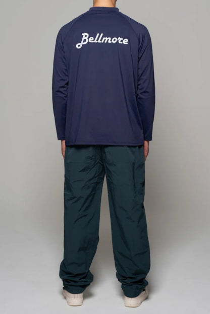 BELLMORE MENS LOGO LS MOCKNECK