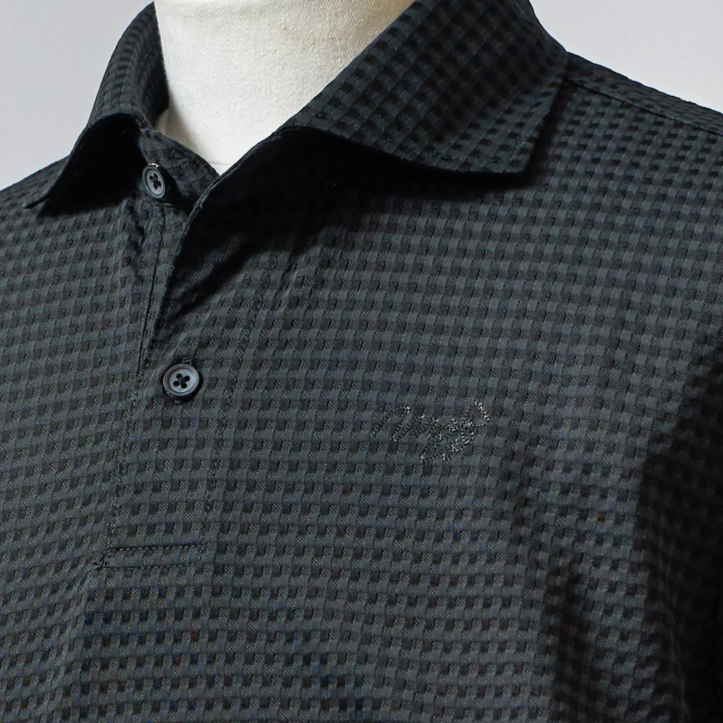 MOCO MENS HG/JQ Knit Gingam Check Short Sleeve Shirt