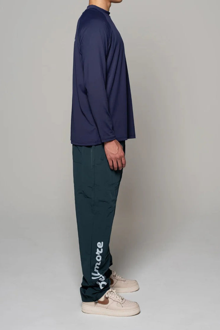 BELLMORE MENS LOGO LS MOCKNECK