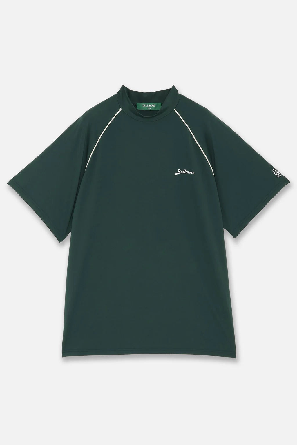 BELLMORE MENS PIPING LOGO S/S MOCK NECK