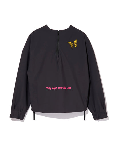 DEVEREUX GOLF WOMENS Three-Layer Fleece Off-Shoulder Pullover