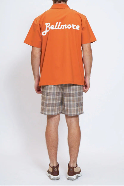 BELLMORE MENS DRY-STRETCH SS ZIP POLO SHIRTS