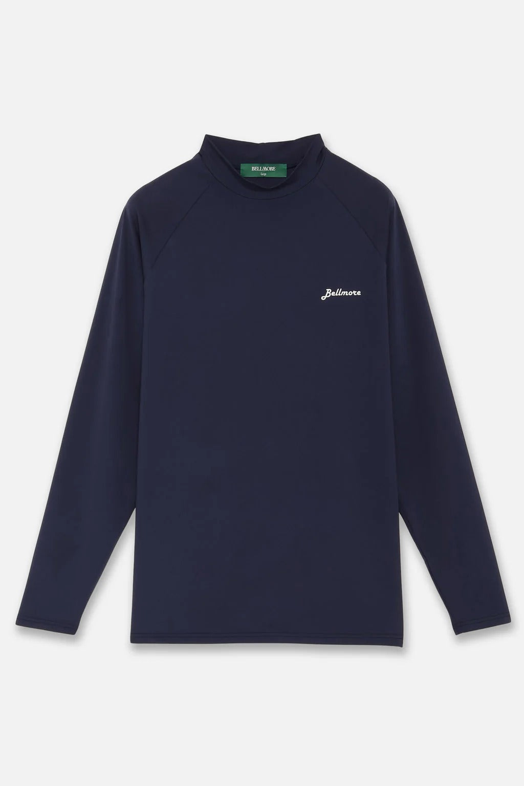 BELLMORE MENS LOGO LS MOCKNECK