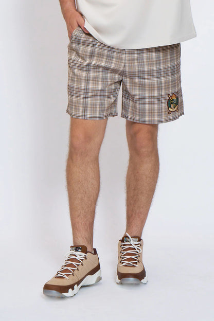 BELLMORE MENS CHECK SHORT PANTS