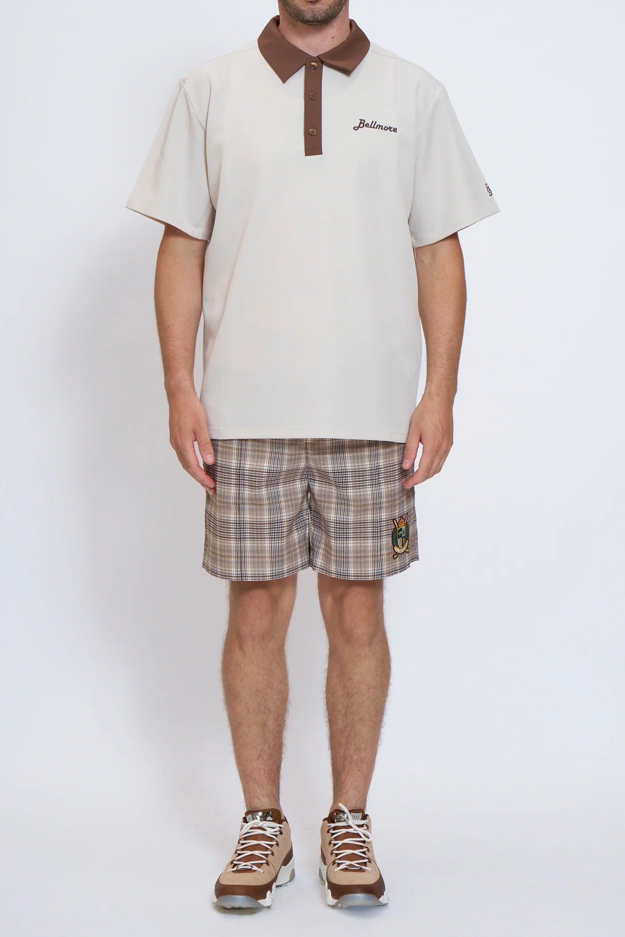 BELLMORE MENS CHECK SHORT PANTS