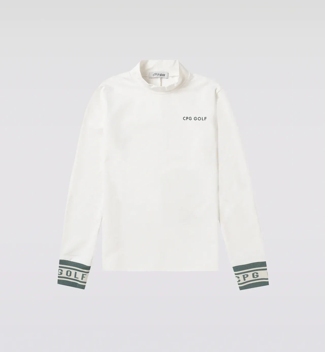 CPG GOLF WOMENS RIB LOGO MOCK NECK LS