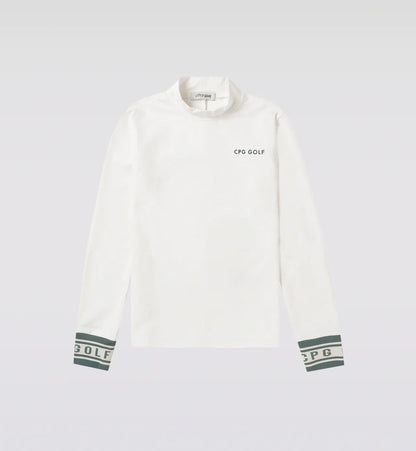 CPG GOLF WOMENS RIB LOGO MOCK NECK LS