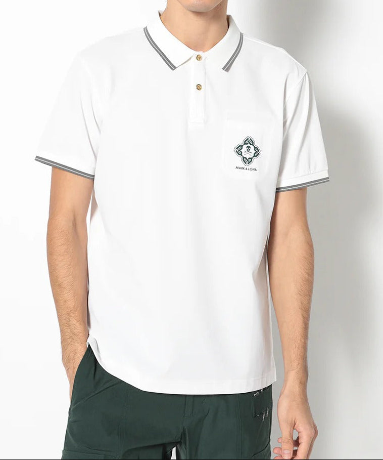 MARK&LONA MENS Stela Patch Pocket Stretch Piqué Polo