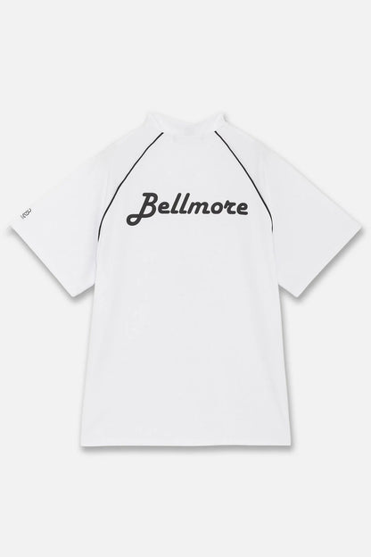 BELLMORE MENS PIPING LOGO S/S MOCK NECK