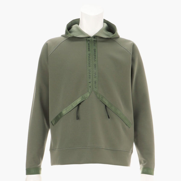 BRIEFING MENS LOGO TAPE HOODIE RELAXED FIT